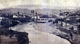 Vista de Logroño en 1843