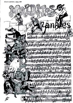 Partitura de "Malditos yanquees". Una de las de moda