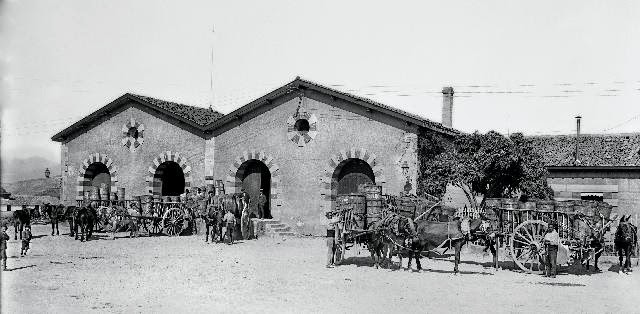 El edificio pasado el Ebro Taller de embalaje en 1918