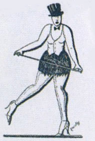El baile - Dibujo de Revista de Época: 1928