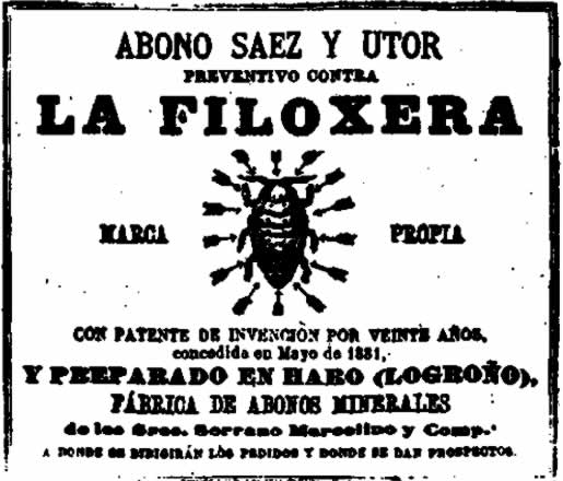 Anuncio contra la filoxera