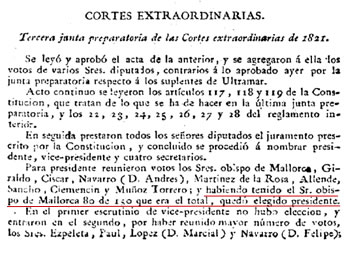 Gazeta de Madrid, septiembre 1821