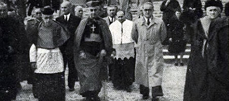 Obispo Fidel con Martín Gamero, Gobernador