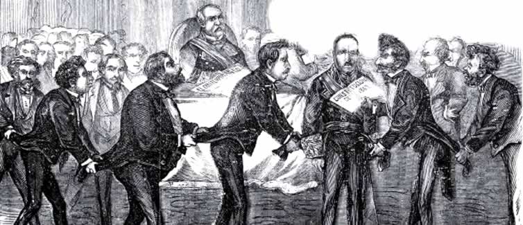 [ La pelea Sagasta y Zorrilla - 1873 ]