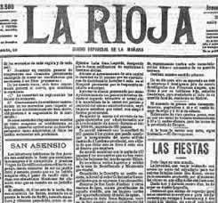 "La Rioja". Portada de 1900