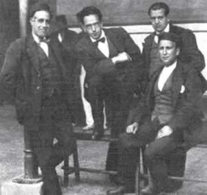 Besteiro, Anguiano, Saborit y Largo Caballero