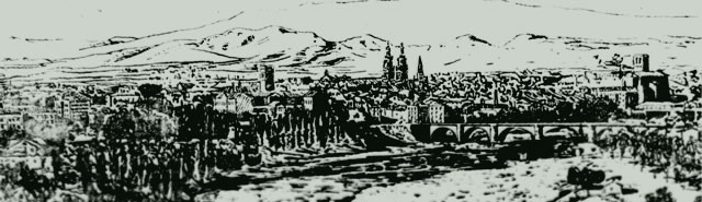 Vista de Logroño a finales del siglo XIX