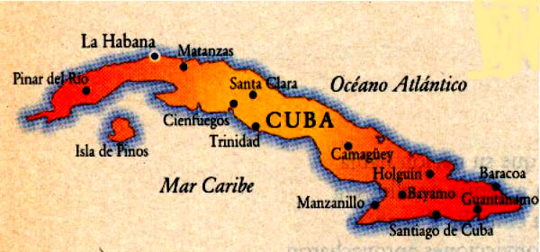 Mapa de Cuba