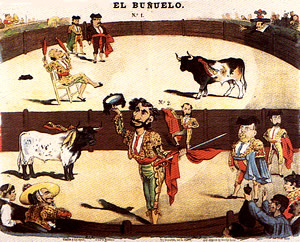 Sagasta toreando al "país" - 
 Decires y chascarrillos