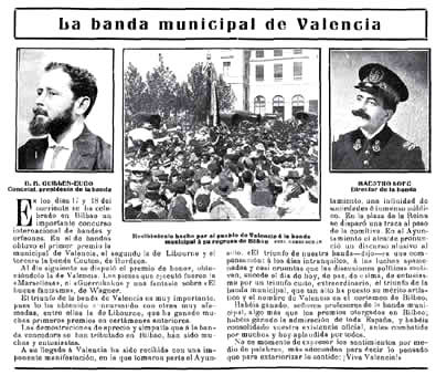 Banda de Valencia con su director Maestro Lope