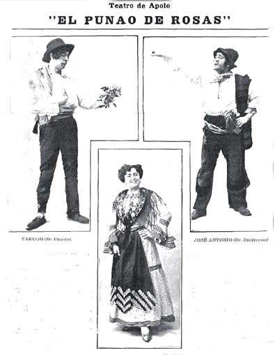 Lucrecia Arana entre algunas de la tiples de 1904
