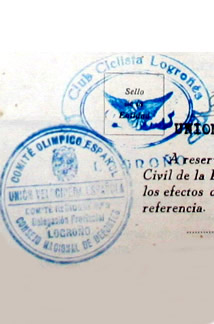 Sellos del Reglamento de la carrera