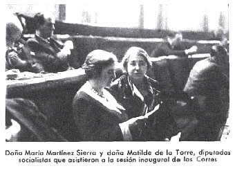 María en las Cortes con Matilde de la Torre María en las Cortes con Matilde de la Torre