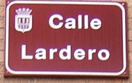Placa actual de la calle