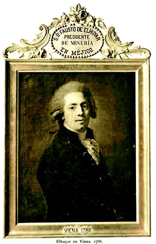 En el medallón: Fausto de Elhuyar