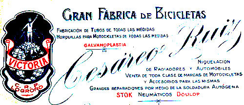 Cabecera de factura de Cesareo Ruiz. 1922